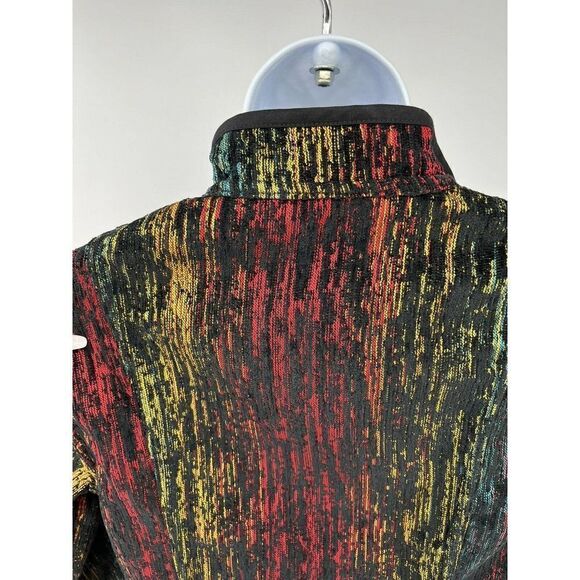 Trimdin Artisan Art to Wear Jacket Prism Noir Reversible Mid Length - Picture 7 of 12